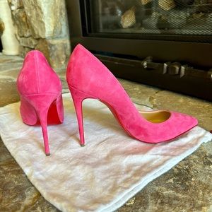 CHRISTIAN LOUBOUTIN Pigalle Follies 100mm. 38 1/2. Never worn